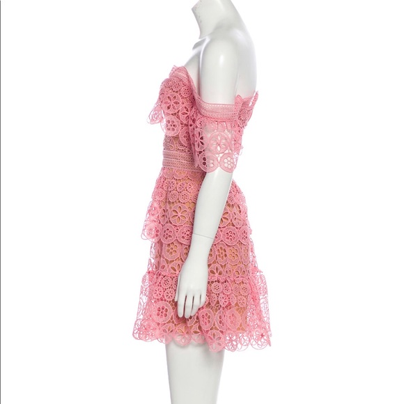 Self-Portrait lace pattern mini dress. - Picture 2 of 9